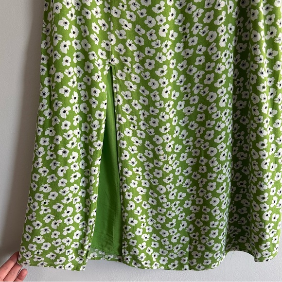 Maeve Anthropologie Green Floral A-Line Midi Skirt - Picture 2 of 9